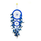 Filtro Dos Sonhos Pena Azul Apanhador Decoração De Parede