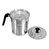 Filtro Para Óleo Cozinha - Porta Óleo Alumínio 1 Litro. 