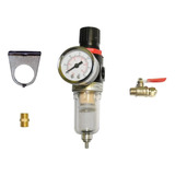Filtro Regulador Ar Compressor 1/4 C/ Suporte E Manômetro
