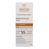 Filtro Solar Tonalizante Fps55 Base Stick Adcos Cor Nude