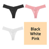 Finetoo Low-rise Lace Thongs Mulheres Sexy Floral G-string C