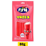 Fini Morango Bala Tubes Regaliz Formato Tubinhos Goma De Gelatina Tubes 