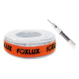 Fio Cabo Coaxial Rolo Antena Rg6 95% 100m 75ohm Sky Foxlux