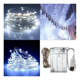 Fio De Fada 10 Metros Cordão Led De Luz 100 Leds Usb E Pilha