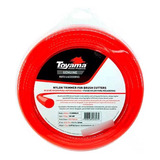 Fio De Nylon Para Roçadeira Toyama 1,8mm Redondo Blister Cor Vermelho