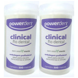 Fio Dental Dentes 500m Menta Powerdent Econômico Kit Com 2