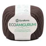 Fio Ecoamigurumi Euroroma 254mts 160g 254mts Crochê Tricô Cor 1100- Marrom
