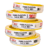 Fio Elétrico Cabo Flexível 2,5mm Rolo 100 Metros. Cor Amarelo