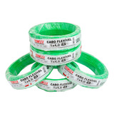 Fio Eletrico Cabo Flexivel 4mm Rolo Com 50 Metros. Cobertura Verde Teenflex Unipolar