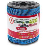 Fio Eletroplástico Alumínio 500m Trançado Cerca Rural 9x6 