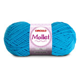 Fio Lã Mollet Círculo Para Crochê Tricô Novelo Com 100g 200m Cor Azul 786 - Lã Mollet