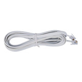 Fio Telefone Cabo 4 Vias Rj11 5 Metros Branco