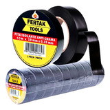 Fita Adesiva Isolante Fertak Fita Isolante Antichama Layout Lisa 10m X 19mm 10 Unidades - Preto