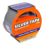 Fita Adesiva Silver Tape Rolo 48 X 5mts Preta - Delfix