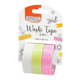 Fita Adesiva Washi Tape Glossy Bco/am/rs15mmx3m C/ 3un - Brw