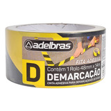Fita Adesiva Zebrada Pvc Demarcação Solo 4,8cm 14m Adelbras