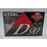 Fita Cassete K7 Virgem Tdk D 90 Japan Lacrada