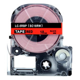 Fita Compatível Rotulador Epson Laranja Fluorescente 18mm