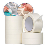 Fita Crepe Branca 48mm X 50m Larga Pintura - Kit 6 Unidades