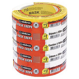 Fita Crepe Fina Para Pintura 24mm X 50m Kit C/ 5 Rolos 