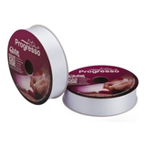 Fita De Cetim Nº 7 50 Metros X 30mm Progresso Rolo 1 Unidade Cor 201 - Branco
