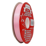 Fita De Cetim Trader 10mm Nº2 Com 50 Metros Seda Poliéster Cor 002 Rosa Claro