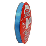 Fita De Cetim Trader 10mm Nº2 Com 50 Metros Seda Poliéster Cor 049 Azul Médio