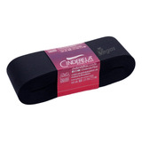 Fita De Gorgurão Cinderela Laços Artesanato 38mm 10m Cores Cor 012 Preto