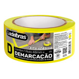 Fita Demarcação De Solo Amarela Pvc 48mmx14m Adelbras