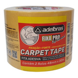 Fita Dupla Face Adesiva Carpet Tape Fixa Adelbras - 2 Rolos