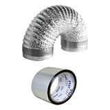 Fita + Duto Flexível Aluminio 100mm 10 Metros Exaustor Coifa