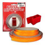 Fita Friso De Roda Refletivo Para Motos Alcom Laranja