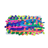 Fita Grelot Pompom Multicor Colorido 25mm Pacote - 25 Metros Cor Multicor Escuro