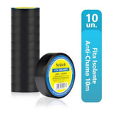 Fita Isolante 10mt Anti-chama C/10un Atacado Pague 9 Leve 10