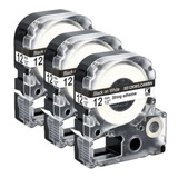 Fita Lc-4wbn Compativel Rotulador Epson Lw 300 12mm Branca