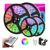 Fita Led 20m Ultra Rgb 3528 Prova D'agua + Fonte + Controle