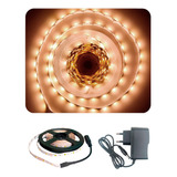 Fita Led 3528 Branco Quente Amarela 5m 300 Leds 12v Fonte