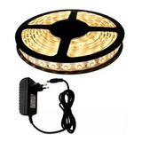 Fita Led 5050 5metros C/silicone Ip65 Quente 3000k + Fonte