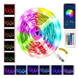 Fita Led Colorida 10mt Prova D'agua Bluethooth Usb Controle