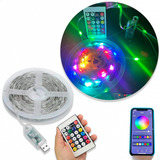 Fita Led Colorida Usb 10m Impermeável Digital Rgb App Luz