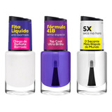 Fita Líquida + Fórmula 418 Top Coat + Sx Secante - Cora