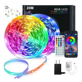 Fita Luz Led Decoração Interna 24v Rgb Bluetooth 20m