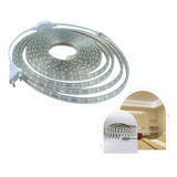 Fita Mangueira Led 5050 Branco Frio 220v 10m + Adaptador