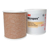 Fita Micropore 50mmx10m - 3m Cor Bege 01 Rolo 