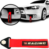 Fita Para Reboque Tow Strap Vermelho Universal Jdm Eurolook
