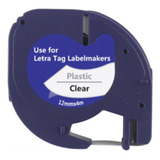 Fita Para Rotulador Compatível Dymo Letratag 91201 91331 91201t - Transparente