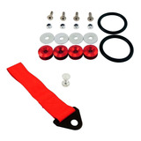Fita Reboque Tow Strap + Trava Parachoque Quick Release Jdm