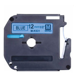 Fita Rotuladora Brother 12mm Azul Compativel