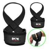 Fita Strap 8 Oito Academia Munhequeira Preto Gancho Gripps