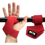 Fita Strap Treino Vermelha Gripps Munhequeira Luva Gancho